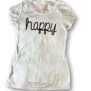 SUPERNOVA T Shirt White Graphic Short Cap Sleeves Scoop Neck Juniors Size Large